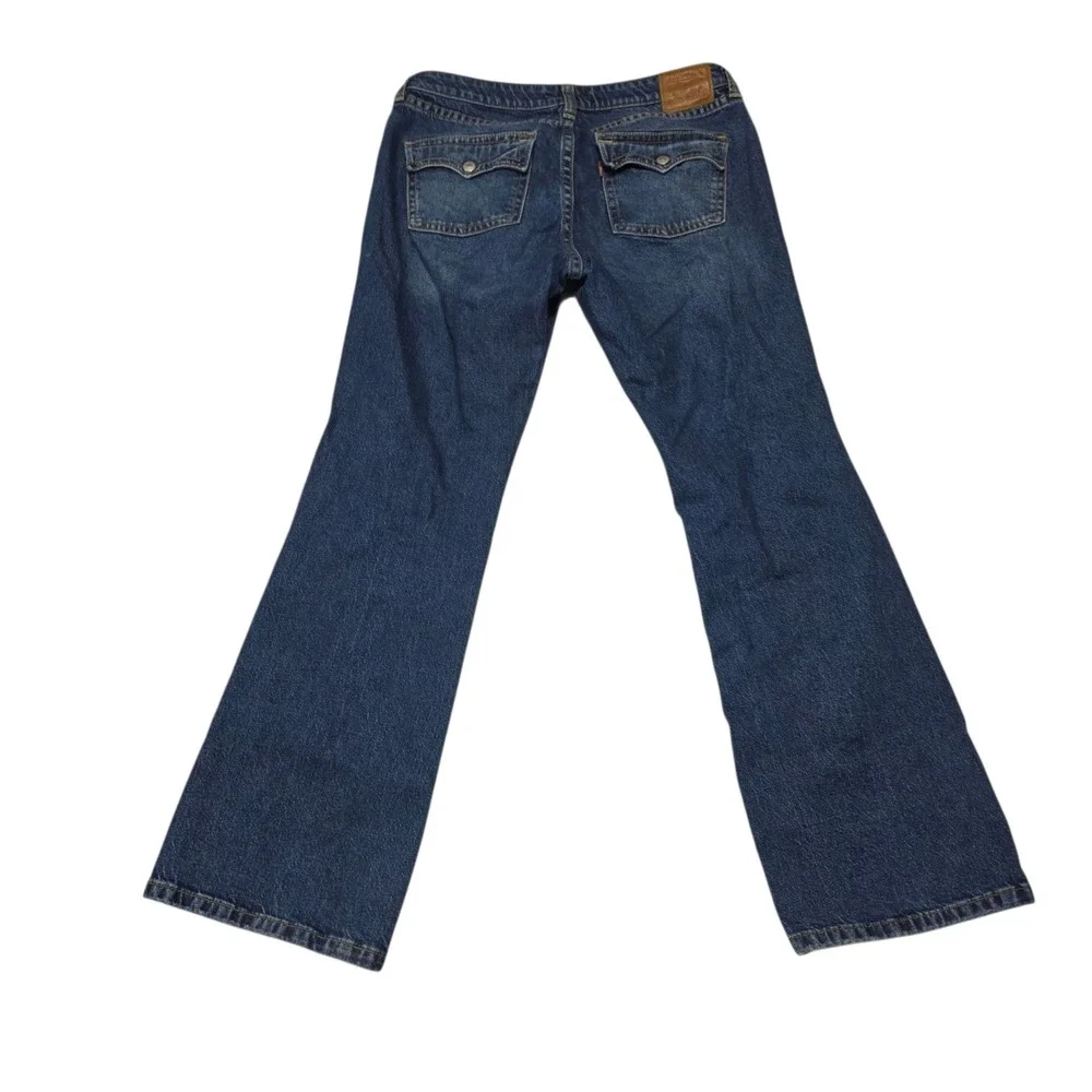 Levi's Noughties Bootcut Womens 33 Blue Jeans Y2K Low Rise Flap Pocket Denim